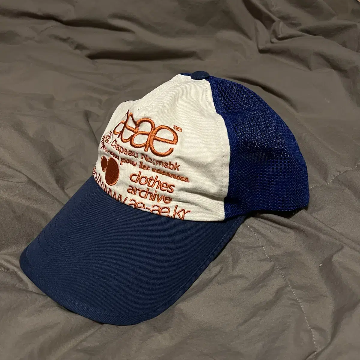 Aeae 매쉬 캡 WEB LOGO MESH CAP [BLUE/ORANGE